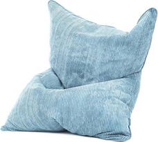 "Green Bean© XXL Corduroy Fabric Beanbag" 370 litrų EPS karoliukų užpildas - minkšta, tvirta ir skalbiama grindų pagalvėlė Lounger Cushion Seat Cushion - šviesiai mėlyna