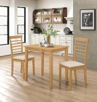 "Hallowood Furniture Ledbury" mažų valgomojo stalų ir kėdžių komplektas (2 vnt.), erdvę taupantys virtuvės stalas ir kėdės iš medžio masyvo su paminkštinta sėdyne, idealiai tinka mažoms virtuvėms ar valgomiesiems, šviesus ąžuolas