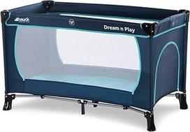 "Hauck" kelioninė lova "Dream N Play Plus" su "Hauck" kelioninės lovos čiužiniu, nešiojama ir sulankstoma, 120 x 60 cm, mėlyna