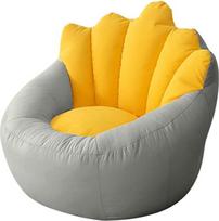 "Highdi Bean Bag" vaikams suaugusiems vidaus lauko sėdynės pagalvėlė Minkštas pūkuotas karūnos sofos lovos užvalkalas be užpildymo, sodo pagalvėlė Grindų pagalvėlė mergaitėms Gyvenamasis kambarys žaidimams (Aldult 80 x 70 cm, pilka)