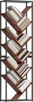 "HOMCOM Tree Bookshelf", 10 pakopų grindų knygų spinta, pramoninis aukštas ekrano saugojimo lentynas svetainei, namų biurui, miegamajam, kaimiška ruda ir juoda spalvos