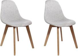 "HOME DECO FACTORY" 2 pilkos spalvos stambios tinklinės kėdės