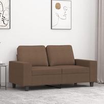 "Homgoday" 2 vietų sofa, svečių sofa, moderni sofa-lova su atlošu, porankis, medžiaginė sofa, sėdimieji baldai, svečių sofa, sėdimoji sofa svetainei, miegamajam, ruda, 120 cm audinys