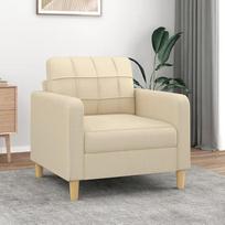 "Homgoday" fotelis Kreminis 60 cm audinys Sofa lova Svetainės sofa Sofos lauko sodui Sofa sodo svetainei Sodo svetainės terasa Lauko baldai