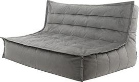"Icon Kota" XXL "Bean Bag" sofa suaugusiesiems, tamsiai pilka, purus aksomo audinys, 2-3 sėdimos vietos, patogi "Bean Bag" sofa su užpildu, atlošiama kėdė, poilsio kambarys, svetainės baldai