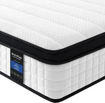"Inofia King" 27 cm 5 pėdų "Memory Foam Spring" čiužinys su naujoviškomis atminties putomis ir minkštu megztu audiniu Elegantiška kolekcija