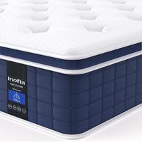 "Inofia" vienvietis čiužinys 12" "Memory Foam Spring" čiužinys 3 pėdų Vėsus ir palaikantis spaudimą mažinantis "Airy Comfort Foam" vidutinio kietumo hibridinis čiužinys 90 x 190 x 30 cm