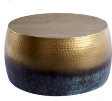 "invicta INTERIOR Orient III" rankų darbo kavos staliukas 60 cm aukso spalvos su patina, klasikinio kaltinio dizaino