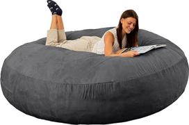 "Jaxx 6 Foot Cocoon" - "2-in-1" konvertuojama "Bean Bag" lova ir didelis "Bean Bag" maišas suaugusiesiems, juodas