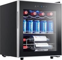 "Kalamera KRC-40GE" gėrimų šaldytuvas, mini šaldytuvas su jutikliniu valdymo skydeliu, 5-18 °C aušinimo zona, nerūdijančio plieno stiklinės durys, 40 litrų talpos butelių šaldytuvas