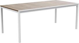 "Keter Avon" stačiakampio formos valgomojo stalas lauke, sode, terasoje 200 x 95 x 75 cm 8 asmenims Uosio medienos dizainas su baltu rėmu Polipropilenas, atsparus UV spinduliams ir oro sąlygoms