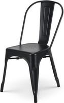 "Kosmi" - juoda metalinė kėdė Matt Black Pramoninio stiliaus fabrikas