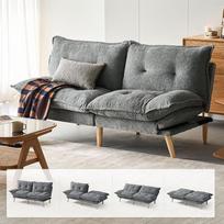 "LINSY HOME" 3-vietė sofa-lova su miego funkcija, maža sofa su miegamąja funkcija, sulankstoma šenilinė sofa, jaunimo sofa, 180 × 106 cm gulimas paviršius svetainei, miegamajam, butui (tamsiai pilka)