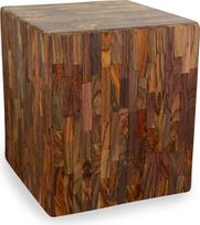 "Livasia Seat" taburetės, "Cube Seat", taburetės, balkono ir terasos taburetės, oranžerijos baldai, iš Javos (Indonezija) (rudos spalvos)