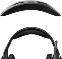 "Logitech G930" ausinių pakaitinė galvutė / guminė pagalvėlė, pagalvėlės remonto dalys (juoda)