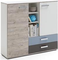 "Lomadox" paauglių kambario šoninė lenta "Sand Oak White Lava Denim