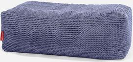 "Lounge Pug" didelis pėdkelnių pufas, violetinis Pom-pom vaflinis audinys, pufas, pufas "Bean Bag Stool", svetainė