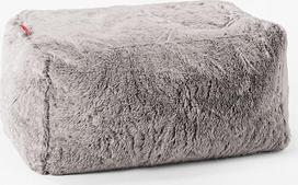 "Lounge Pug" maža kojinė "Pouf", šviesiai pilka, pūkuotas triušio dirbtinio kailio audinys, "Pouf", "Pouf Bean Bag Stool", svetainė