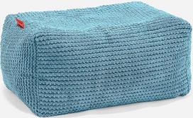 "Lounge Pug" maža pėdkelnė "Pouf", turkio spalvos Pom-pom vaflinis audinys, "Pouf", "Pouf", "Pouf Bean Bag Stool", gyvenamasis kambarys