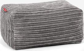 "Lounge Pug" mažas pufas "Footstool Pouf", grafito pilkos spalvos velvetinis audinys, "Pouf Bean Bag Stool" gyvenamasis kambarys