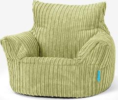 "Lounge Pug", vaikiška kėdė "Bean Bag Cord Light Green