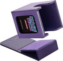 "Mage Tech Commander Deck Box Lite" - lengvas kortų dėklas su nuimamu dangteliu, talpinantis daugiau nei 100 kortų, idealiai tinka MTG ir kitoms žaidimams (violetinės spalvos)