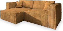 "Masseno NERIO P" kampinė L formos sofa su miego funkcija, sofa su lovos dėže, svetainės sofa, sofa, sofa, sofa lova, sofos komplektas, geltona, POSO 01