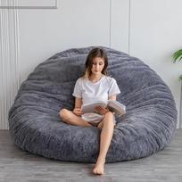 "MAXYOYOYO Bean Bag" lova - transformuojama iš kėdės su pupų maišu į lovą - didelė sofa su pliušiniu užvalkalu ir pūkuotu užpildu suaugusiems svečiams (antracitas, 150 x 150 cm)