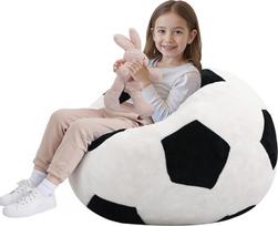 "MeMoreCool" vaikų futbolo pupelių maišas "Bean Bag" mažyliams su užpildu Berniukai Mergaitės Skaitymas ir žaidimas Minkšta sofa miegamajame Žaidimų kambarys 65x65cm