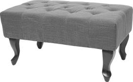 "Mendler Chesterfield Ottoman Footrest Stool" Vandeniui atsparus audinys / tekstilė 39 x 77 x 47 cm Tamsiai pilka