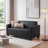 "Mendler Lyon" 2 vietų sofa Lounge Sofa dirbtinės odos juoda