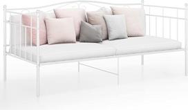 "Mogou" sofos lovos rėmas, sofa lova, sofa lova, sofa su miego funkcija, sofa lova, sofos ir sofos, sofa lova, baltas metalas, 90 x 200 cm, antracitas