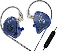 "ND Venus In-Ear Monitor" ausinės 10 mm dvigubo magnetinio dinaminio vairuotojo IEM ausinės "HiFi Gaming Earbuds" 2 kontaktų nuimamas kabelis (su mikrofonu mėlynas 3,5 mm kištukas)