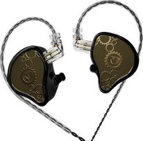 "ND Venus In-Ear Monitor" ausinės 10 mm dvigubo magnetinio dinaminio tvarkytuvo IEM ausinės "HiFi" žaidimų ausinės 2 kontaktų nuimamas kabelis (be mikrofono, juodas, 3,5 mm kištukas)