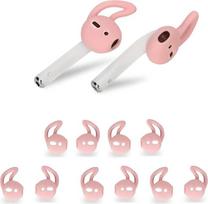 "OneCut" 5 poros silikoninių ausinių, suderinamų su "AirPods 1" ir "2", minkštos neslystančios sportinės ausinės "Anti Drop Ear Hooks Gel Earphones" apsauginiai priedai (rožinės spalvos)
