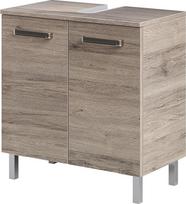"Pelipal Quickset 313 Vanity Unit", Sanremo ąžuolo terakotos kraštovaizdžio replika, 60 cm pločio, kriauklės spintelė be kriauklės su 2 durelėmis