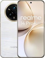 "realme 14 Pro+" išmanusis telefonas 5 g, 8 + 256GB, baltas, "Sony" 3X "Periscope" OIS dirbtinio intelekto kamera, šalčiui jautrus spalvą keičiantis dizainas, 5260 mAh baterija, IP66/68/69, 120 Hz apsaugos nuo akių ekranas, išskirtinis "Amazon",