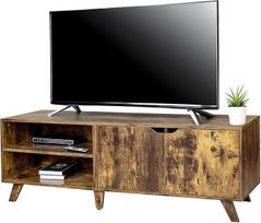"Relaxdays" televizoriaus spintelė, 6 skyriai, TV spintelė iki 60 colių, V x Š x G: 50 x 140 x 40 cm, televizoriaus stovas su kabelių valdymu, rudos spalvos