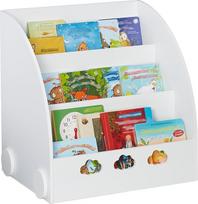 "Relaxdays" vaikiška knygų spinta H x D 60 x 58 x 45 cm Vaikiška knygų spinta su debesų motyvu 3 skyriai MDF vaikiška lentyna balta