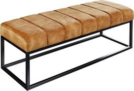 "Riess Ambiente Petit BEAUTÉ" modernus suolas 110 cm garstyčių geltonos spalvos aksomas juodas metalinis rėmas moderni taburetė