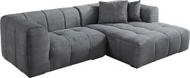"Riess Ambiente" "Zero Gravity" šiuolaikinė kampinė sofa - 240 cm - tamsiai pilka L formos kampinė sofa su 3 sėdimomis vietomis