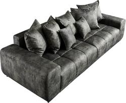 "Riess Ambiente" didelė sofa Elegancia 285 cm mikropluošto XXL sofa su pagalvėlėmis Spyruoklinė šerdis 285 cm Moss Green