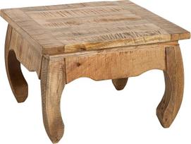 "Riess Ambiente" kietas kavos staliukas "Opium Antique" 60 cm natūralaus mango medžio svetainės stalas Medžio masyvo stalas