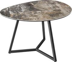"Riess Ambiente" Nuostabus modernus kavos staliukas 70 cm Taupe juodas metalinis marmurinis keraminis pagamintas Italijoje Svetainės elegantiškas šoninis marmurinis staliukas