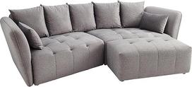 "Riess Ambiente" šiuolaikinė didelė sofa "Royal" 295 cm Pilka veliūro trikotažo medžiaga Spyruoklinė XXL sofa