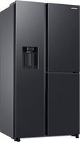 "Samsung" RH68B8521B1/EG šaldytuvas "Side-by-Side", 178 cm, 627 coliai, maisto vitrinos durelės, erdvę taupantis vidinis ledo gaminimo įrenginys, dvigubas aušinimas+, be šerkšno+, 4,5 vandens talpyklos, aukščiausios kokybės juodas plienas
