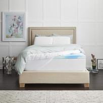 "Sealy" 4 colių "CoolGel + Comfort Pillowtop Memory Foam" čiužinio viršutinis sluoksnis, pilnas, baltas