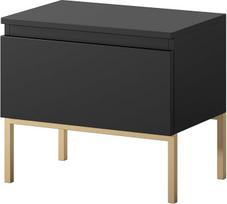 "Selsey Bemmi Bedside Cabinet" staliukas su stalčiumi Juodos auksinės kojos