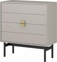 "Selsey" komoda saugojimo spinta 4 stalčiai spinta stalčių spinta Push to Open 85,5 cm Stoon Grey Beige