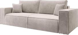 "Selsey" sofa lova sofa su saugojimo vieta miego funkcija lengva priežiūra poliuretano putų velvetas minkštas kreminis Farese